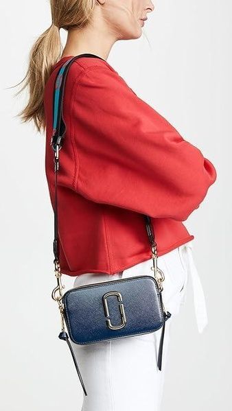 Кожаная сумка Marc Jacobs The Snapshot Blue Sea Multi 1004 фото