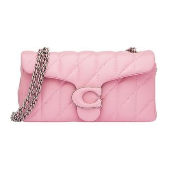 Женская кожаная сумка Coach Tabby Shoulder Bag 26 With Pillow Quilting розовая 195031264221 фото
