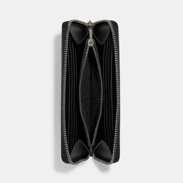 Портмоне Coach Accordion Black мужское кожаное 889532753550 фото