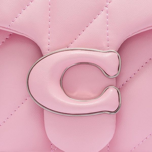 Женская кожаная сумка Coach Tabby Shoulder Bag 26 With Pillow Quilting розовая 195031264221 фото