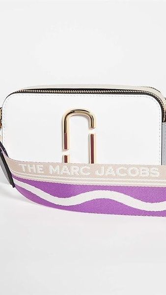 Кожаная сумка Marc Jacobs The Snapshot New Moon White Multi 1019 фото