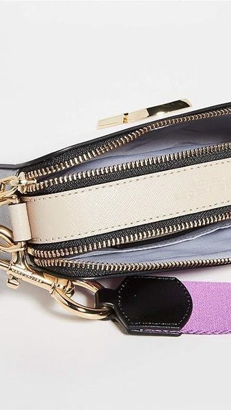Кожаная сумка Marc Jacobs The Snapshot New Moon White Multi 1019 фото