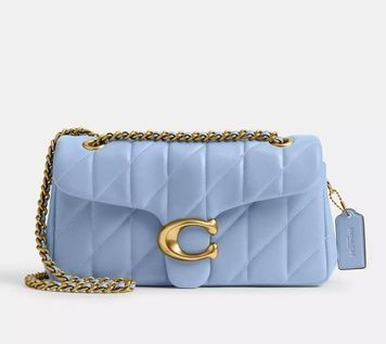 Сумка Coach Tabby Shoulder Bag 26 With Pillow Quilting Brass/Bluebell 195031264139 фото