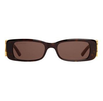 Солнцезащитные очки женские Balenciaga Dynasty Rectangle Sunglasses Brown 1139 фото