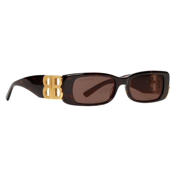 Солнцезащитные очки женские Balenciaga Dynasty Rectangle Sunglasses Brown 1139 фото