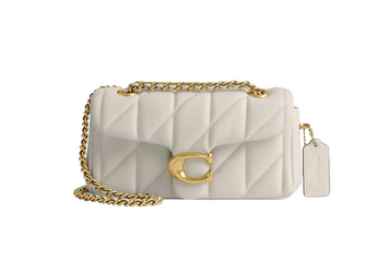Сумка Coach Tabby Shoulder Bag 20 With Pillow Quilting Brass/Chalk 195031264160 фото