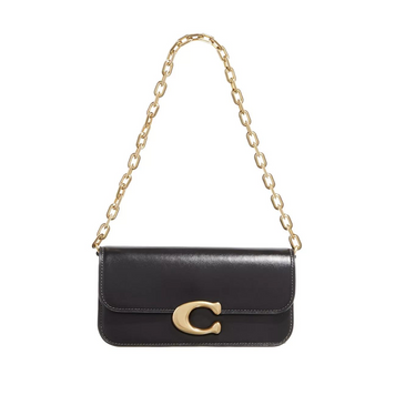 Сумка кожаная Coach Idol Bag 23 чёрная 1068 фото