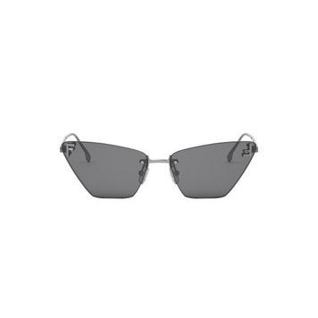 Солнцезащитные очки женские Fendi First Crystal Silberne Cat-Eye Sonnenbrille 1159 фото