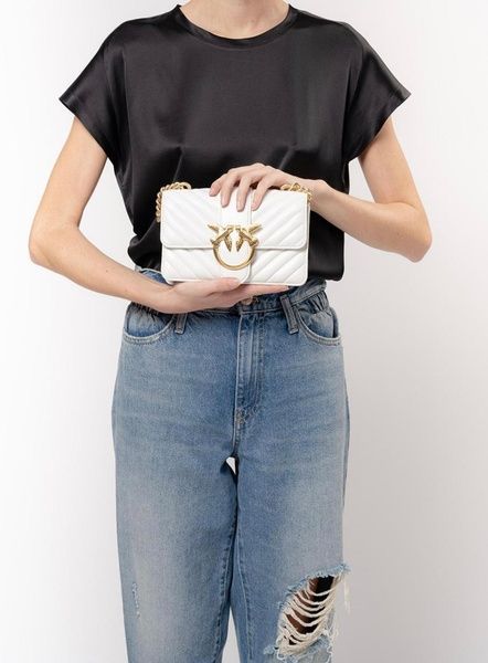 Сумка кросс-боди Pinko Mini Love Bag Icon V Quilt White (0062) 80212738 фото