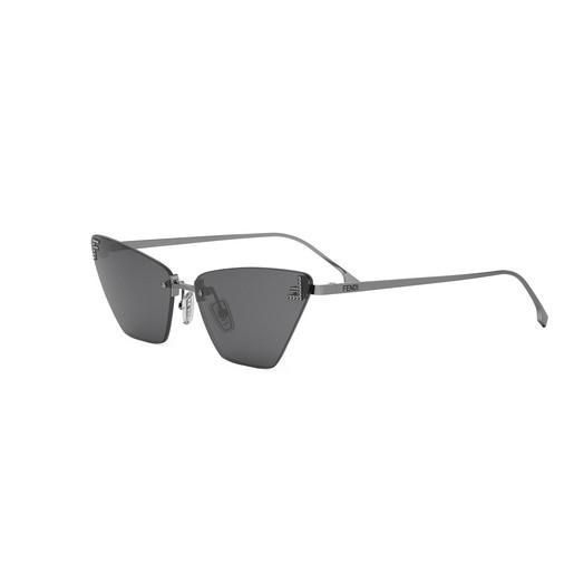 Солнцезащитные очки женские Fendi First Crystal Silberne Cat-Eye Sonnenbrille 1159 фото