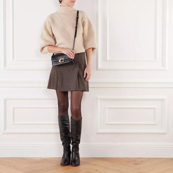 Сумка шкіряна Coach Idol Bag 23 чорна 1068 фото