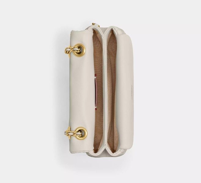 Сумка Coach Tabby Shoulder Bag 20 With Pillow Quilting Brass/Chalk 195031264160 фото