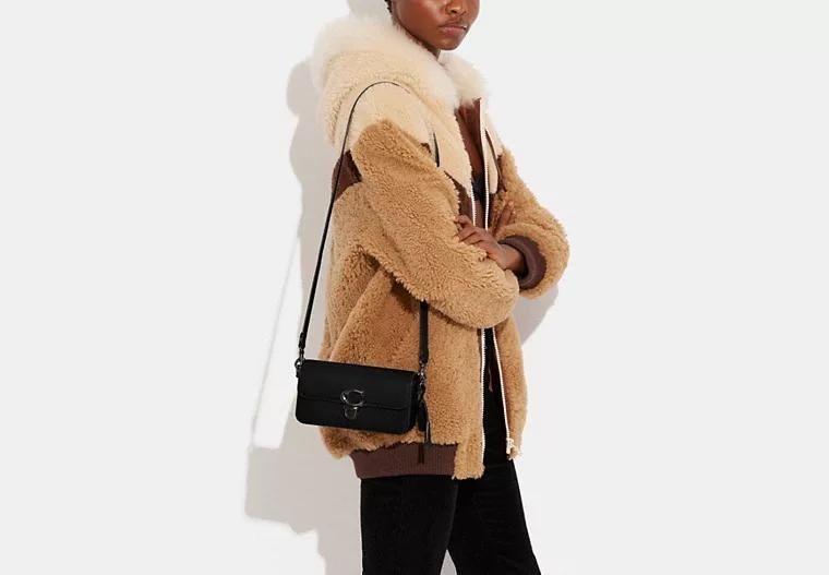 Сумка Coach Studio Baguette Bag чёрная 1091 фото