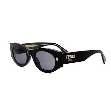 Солнцезащитные очки женские Fendi Roma Schwarze ovale Sonnenbrille 1167 фото