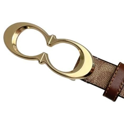 Ремень Coach Signature Buckle Belt коричневый 889532138869 фото