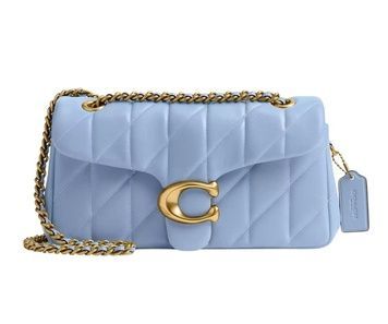 Сумка Coach Tabby Shoulder Bag 26 With Pillow Quilting Brass/Bluebell 195031264139 фото