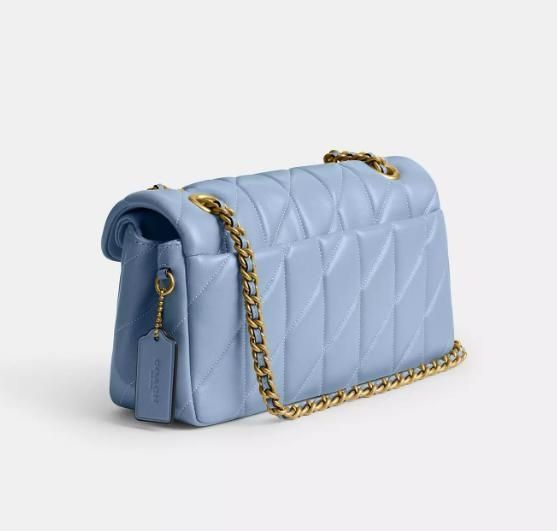 Сумка Coach Tabby Shoulder Bag 26 With Pillow Quilting Brass/Bluebell 195031264139 фото