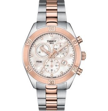 Женские часы Tissot PR 100 Sport Chic Chronograph T101.917.22.116.00 38 mm wtchs_29074 фото