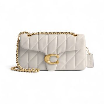 Сумка Coach Tabby Shoulder Bag 26 With Pillow Quilting Brass/Chalk 195031264153 фото