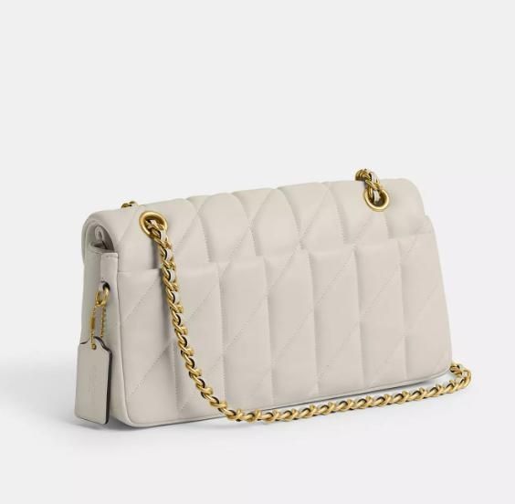 Сумка Coach Tabby Shoulder Bag 26 With Pillow Quilting Brass/Chalk 195031264153 фото