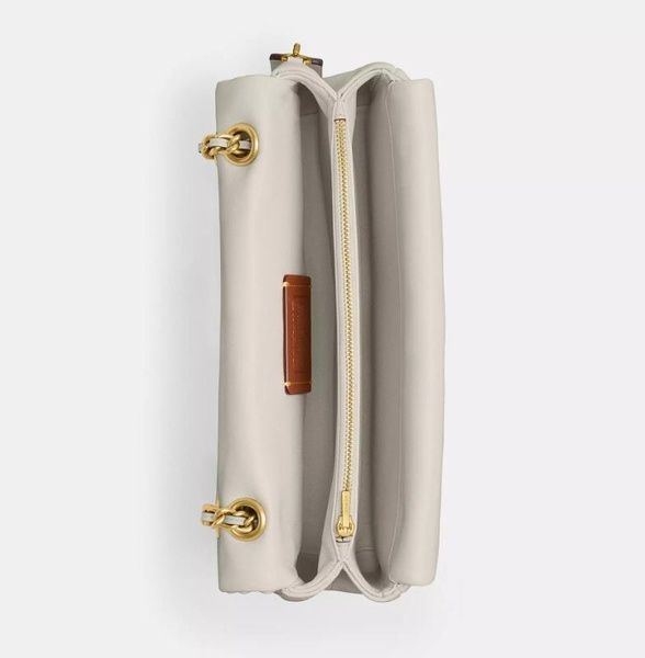Сумка Coach Tabby Shoulder Bag 26 With Pillow Quilting Brass/Chalk 195031264153 фото