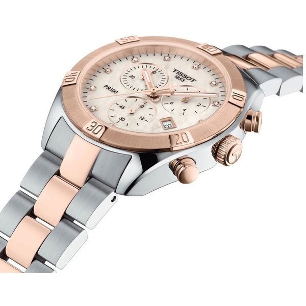 Женские часы Tissot PR 100 Sport Chic Chronograph T101.917.22.116.00 38 mm wtchs_29074 фото