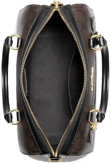 Сумка кожаная Coach Rowan Satchel In Signature Canvas 1073 фото