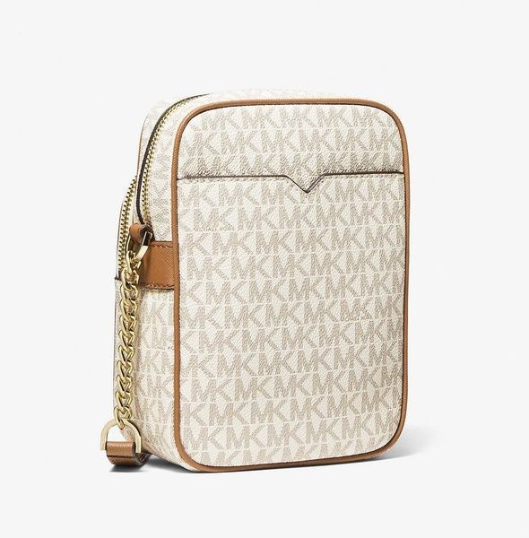 Женска сумка Michael Kors Jet Set Travel Medium logo crossbody bag VANILLA ACORN 194900655788 фото