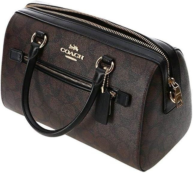 Сумка кожаная Coach Rowan Satchel In Signature Canvas 1073 фото