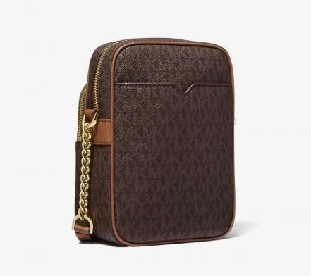 Женская сумка Michael Kors Jet Set Travel Medium logo crossbody bag Brown 194900655757 фото