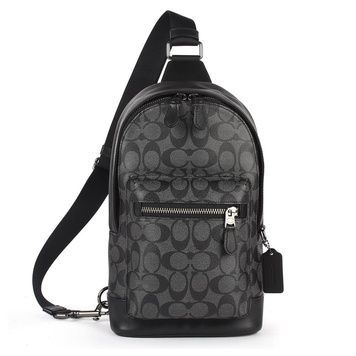 Сумка кожаная Coach West Pack Signature Canvas мужская 1027 фото