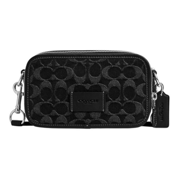Мужска кожаная сумка Coach Wyatt Crossbody Bag In Signature Denim черная 196395703722 фото