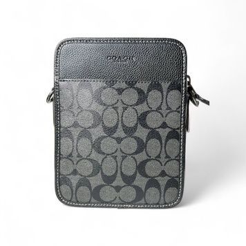 Мужская сумка Coach Sullivan Crossbody Bag In Signature Canvas черная 195031992681 фото