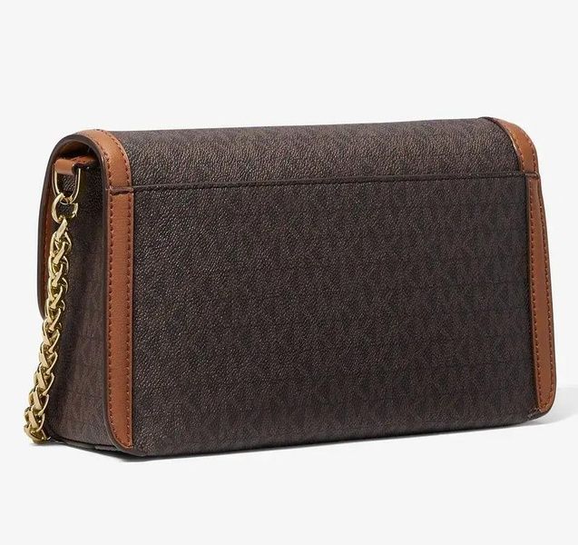 Сумка женская Michael Kors Sonia Medium Logo and Faux Leather Convertible Brown 194900665251 фото