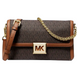 Сумка женская Michael Kors Sonia Medium Logo and Faux Leather Convertible Brown 194900665251 фото 1
