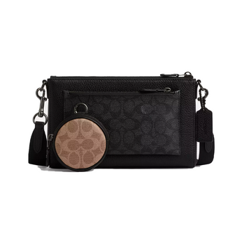 Сумка Coach Holden Crossbody In Blocked Signature Canvas черная 196395556526 фото