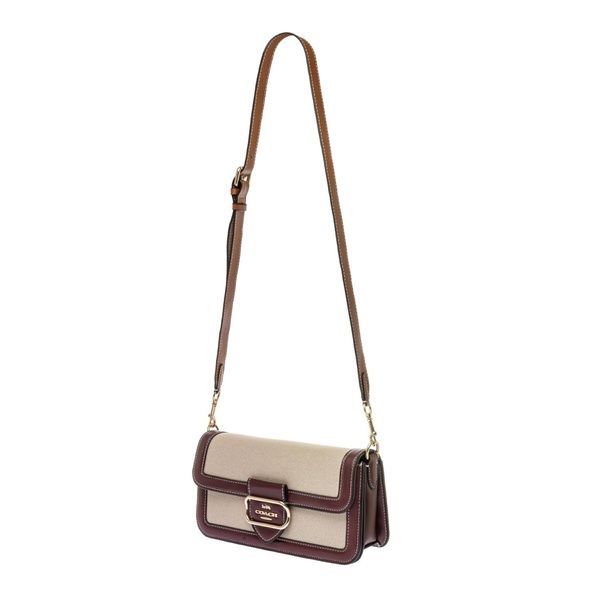 Женская сумка через плечо Coach Large Morgan Square Crossbody Bag CR330-GOLD/NATURAL MULTI фото