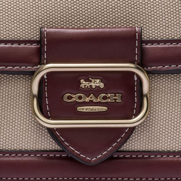 Женская сумка через плечо Coach Large Morgan Square Crossbody Bag CR330-GOLD/NATURAL MULTI фото
