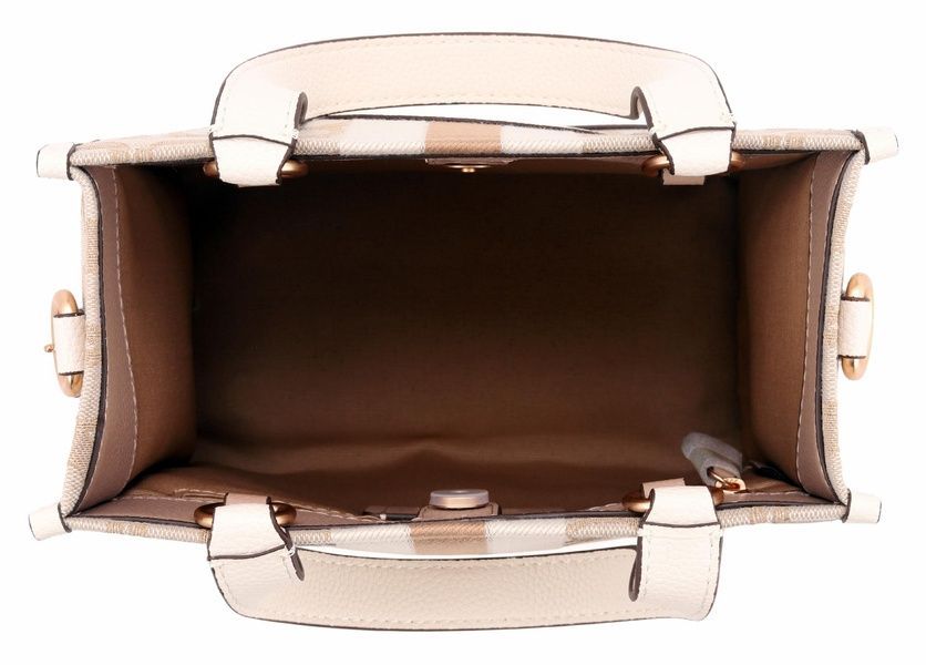 Сумка Coach Dempsey Tote 22 белая (0090) 195031481444 фото