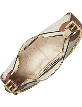 Cумка Michael Kors Medium Wilma Leather Bag, Brown/White 196163675626 фото