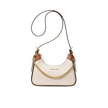 Cумка Michael Kors Medium Wilma Leather Bag, Brown/White 196163675626 фото