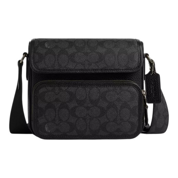 Сумка Coach Sullivan Flap Crossbody Bag In Signature Canvas черная 196395674176 фото