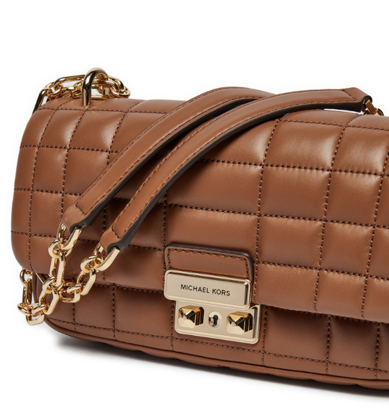 Сумка женская Michael Kors Tribeca Large Quilted Leather Shoulder Bag Brown 196237506931 фото