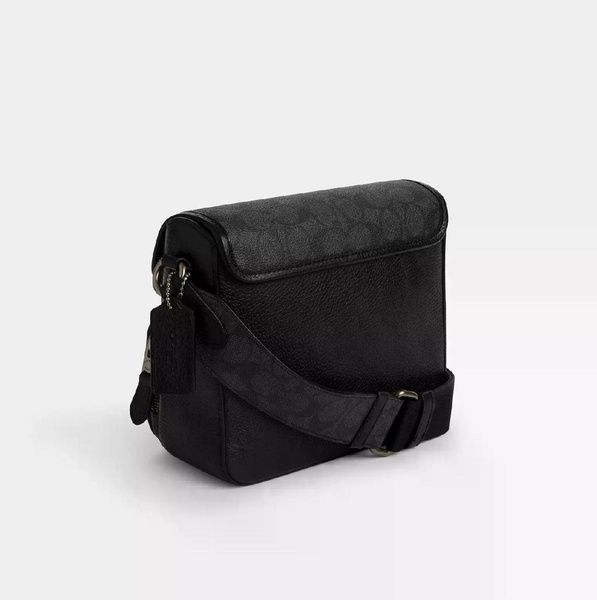 Сумка Coach Sullivan Flap Crossbody Bag In Signature Canvas черная 196395674176 фото