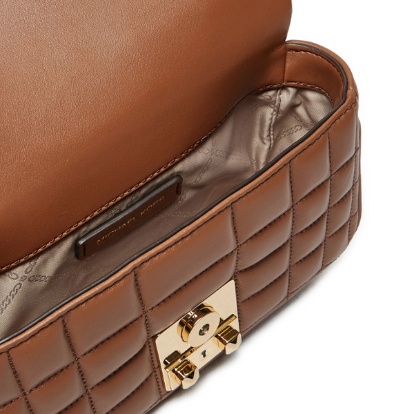 Сумка женская Michael Kors Tribeca Large Quilted Leather Shoulder Bag Brown 196237506931 фото