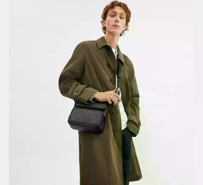 Сумка Coach Sullivan Flap Crossbody Bag In Signature Canvas черная 196395674176 фото