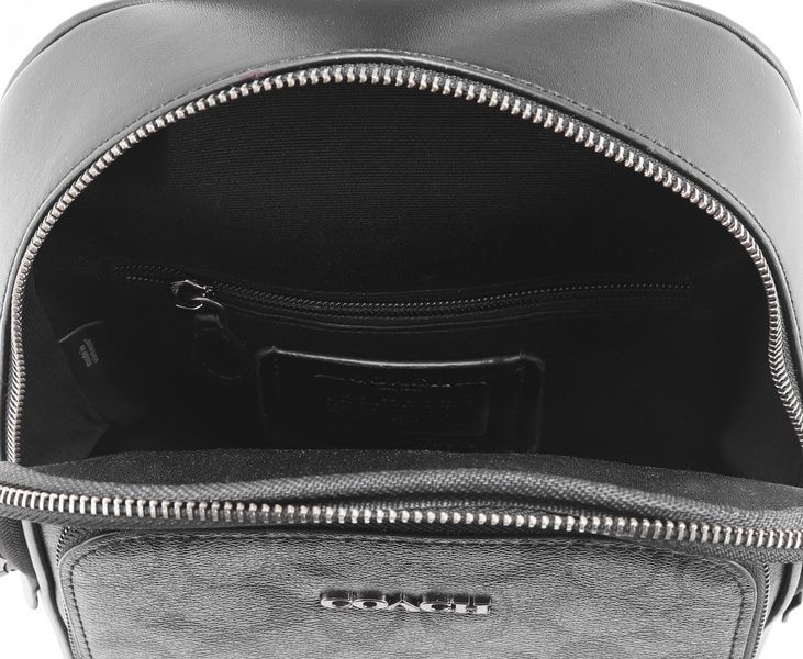 Сумка мужская Coach Ethan Pack In Signature Canvas чёрная 1061 фото