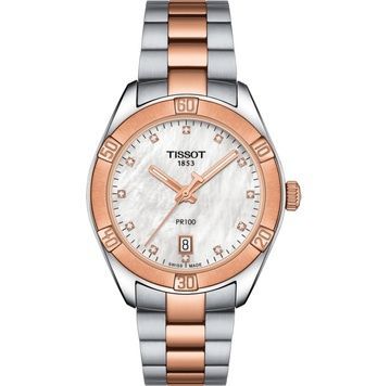 Женские часы Tissot PR 100 Sport Chic T101.910.22.116.00 36 mm wtchs_29086 фото