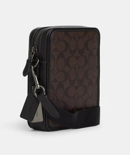 Сумка мужская Coach Sullivan Black Brown 1057 фото