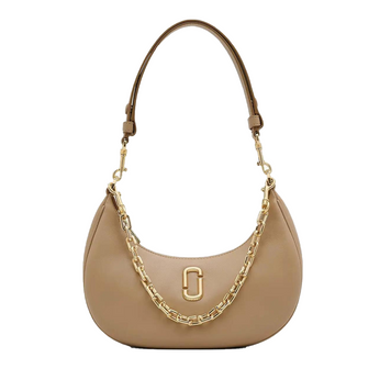 Сумка Marc Jacobs The Curve Leather Shoulder Bag коричневая 1028 фото